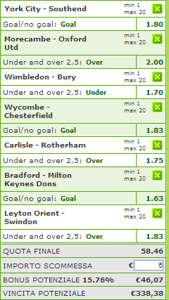 pronostici league one e two