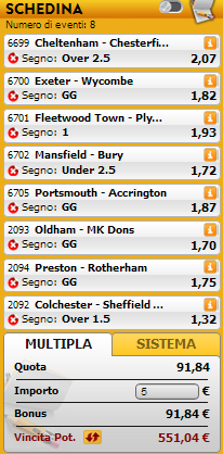 pronostici league one e two