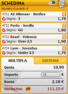 pronostici europa league