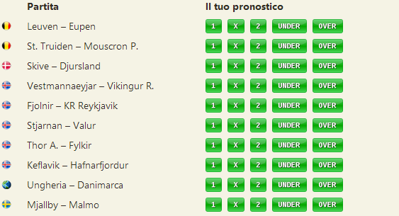 pronostici misti