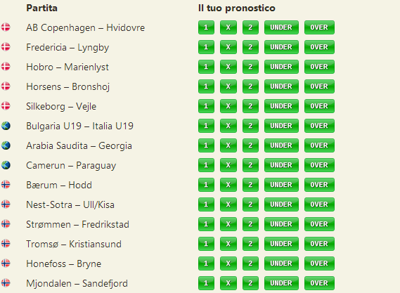 pronostici misti