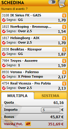 pronostici misti