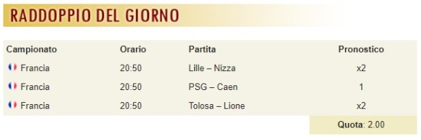 pronostici di oggi