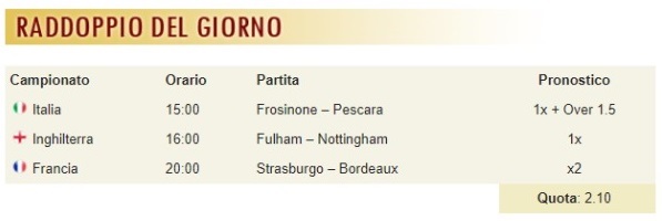 pronostici di oggi