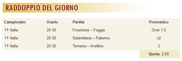 pronostici di oggi