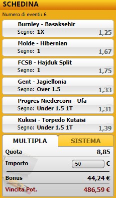 pronostici di oggi