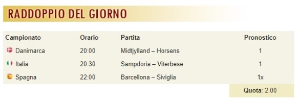 pronostici di oggi