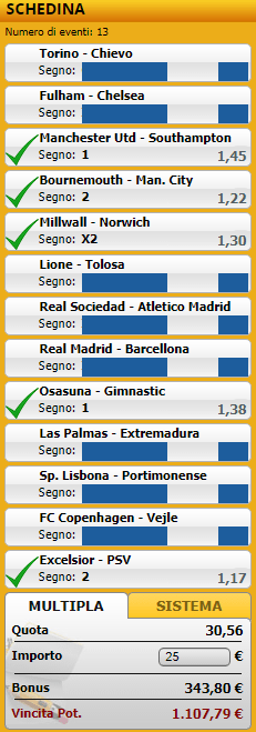 pronostici di oggi