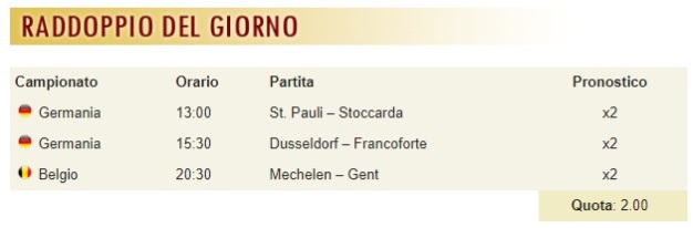 pronostici di oggi