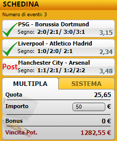 pronostici di oggi