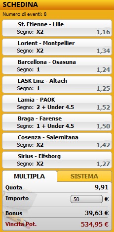 pronostici di oggi