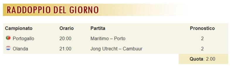 pronostici di oggi