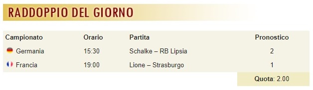 pronostici di oggi