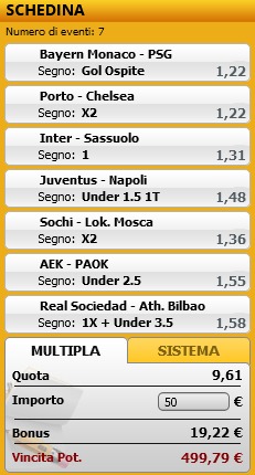 pronostici di oggi