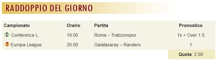 pronostici di oggi