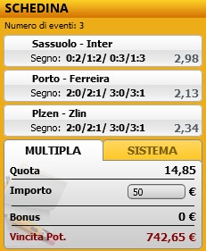 pronostici di oggi
