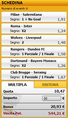 pronostici di oggi