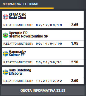pronostici di oggi