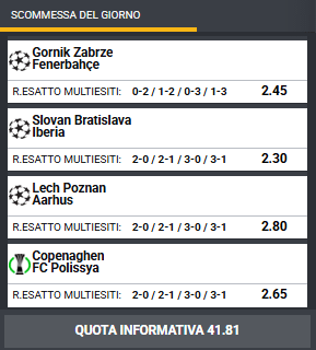 pronostici di oggi