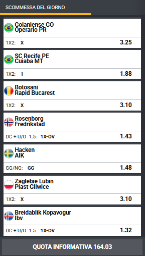 pronostici di oggi