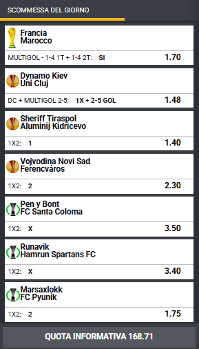 pronostici di oggi