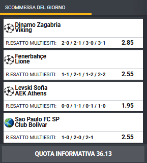 pronostici di oggi