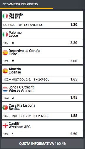 pronostici di oggi