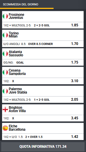 pronostici di oggi