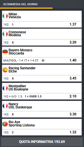 pronostici di oggi