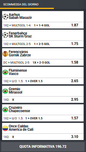 pronostici di oggi