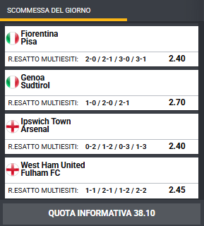 pronostici di oggi