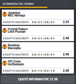pronostici di oggi