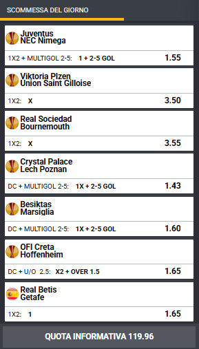 pronostici di oggi